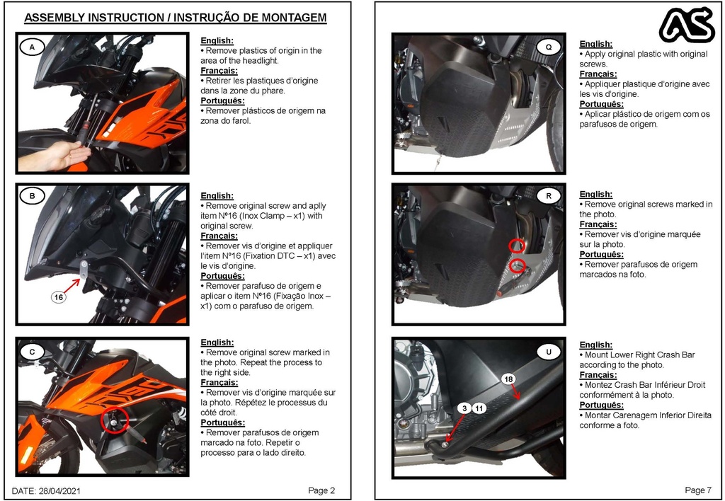 ktm 790 adventure crash bar